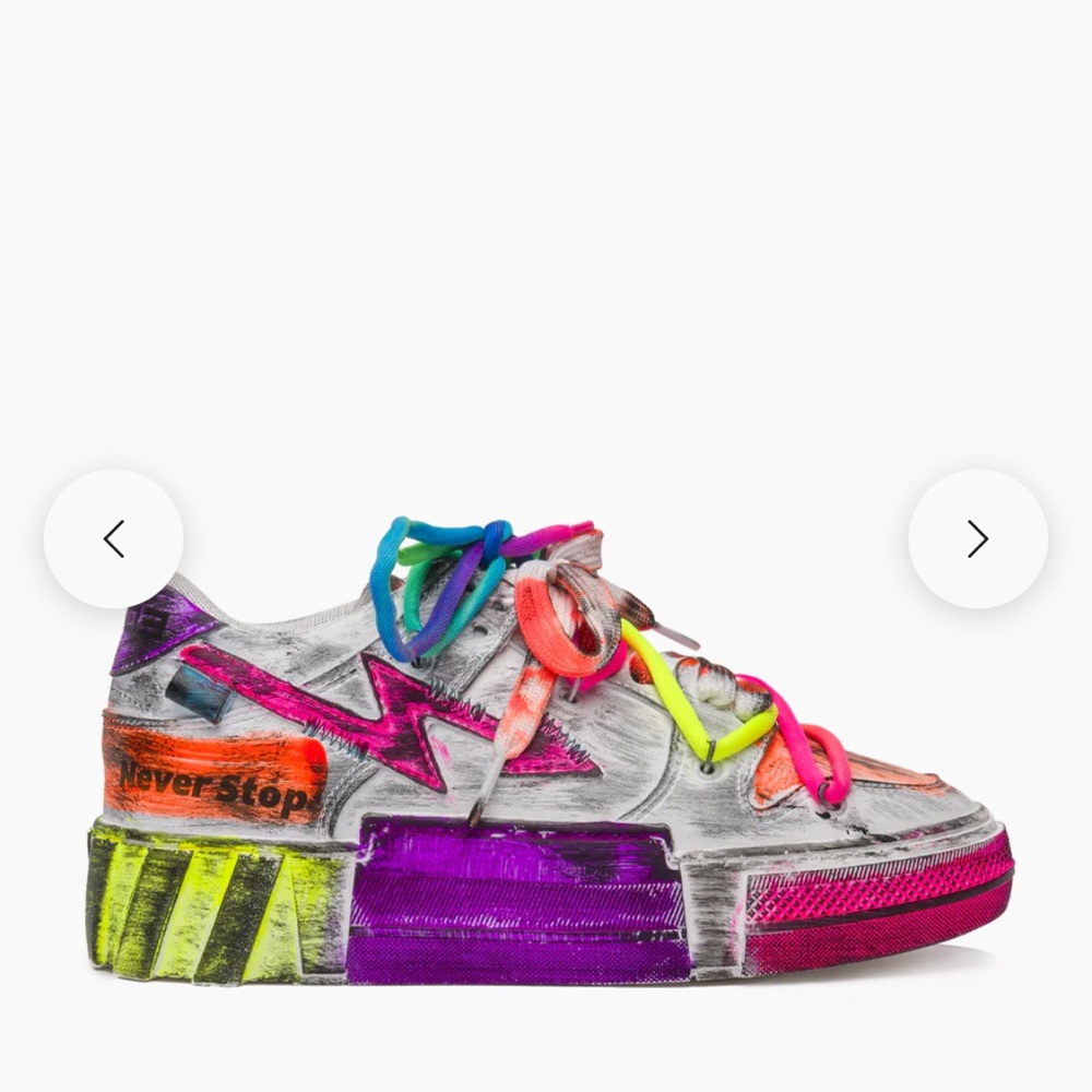 Colorful unisex hand painted sneakers